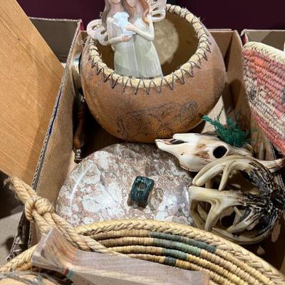 Native American/ Southwestern pottery, artifacts, kachina dolls, decor