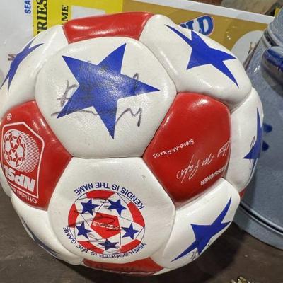 autographed soccer ball
