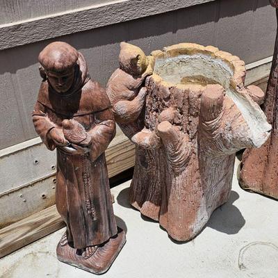 Outdoor cement statues