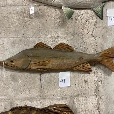 Chainsaw carving of Snook