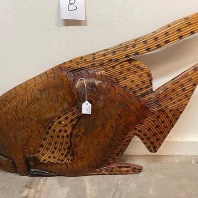 Large Jamaican Carved Fish
