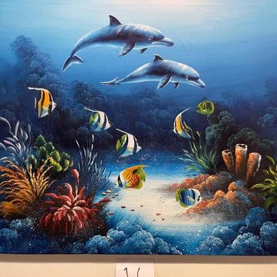Fish and Reef Oil painting