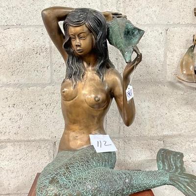 Large Bronze Mermaid