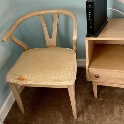 Mid century chair and bedside tables