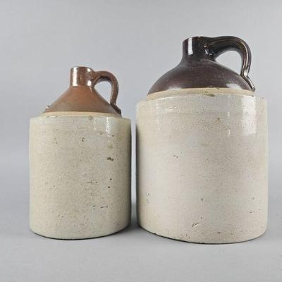 Lot 415 | 2 Vintage Stoneware Crock Jugs