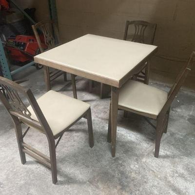 Lot 149 | Stackmore Card Table With Chairs
