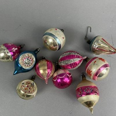 Lot 214 | Vtg Made in Poland Mercury Glass Ornaments