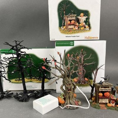 Lot 342 | Department 56 Black Trees, Spooky Lit Tree and