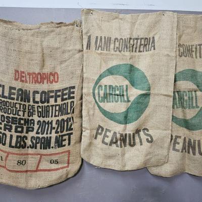 Lot 196 | Del Tropico Coffee & Cargill Peanuts Burlap Sacks