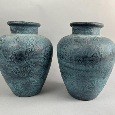 Lot 75 | 2 Blue Pottery Floor Vases