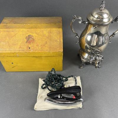 Lot 427 | Vintage Breadbox Electric Iron and Coffee Urn