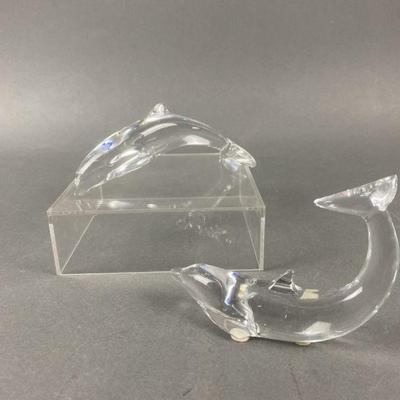 Lot 40 | 2 Baccarat Glass Dolphins