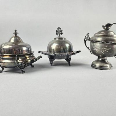 Lot 177 | Vintage Silver Quadruple Plated Covered Dishes