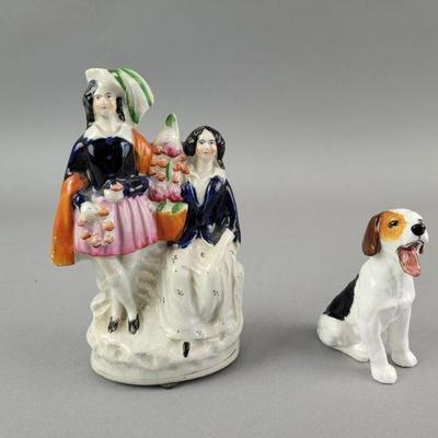 Lot 44 | Vintage Staffordshire Figurine & Royal Doulton Dog