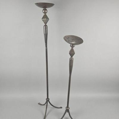 Lot 89 | Vintage Tall Wrought Iron Candlesticks