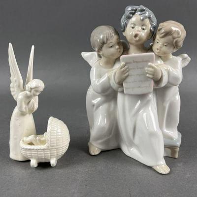 Lot 472 | Lladro and Sacrart Porcelain Angel Figurines