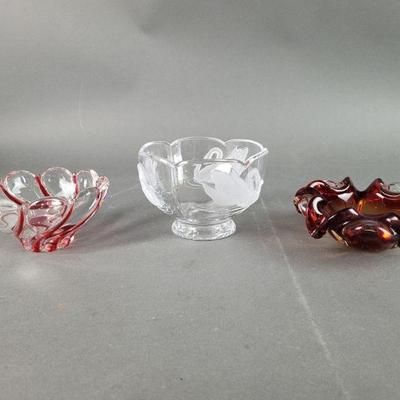 Lot 571 | Red Peppermint Swirl Glass & More! Murano?