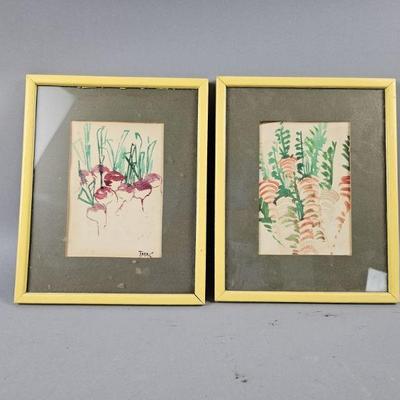 Lot 588 | 2 Vintage Signed Original Water Color Paintings