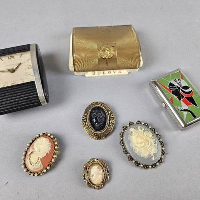 Lot 466 | Antique Brooches, Bulova Watch Case & More!