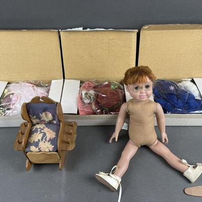 Lot 460 | Fibre Craft Doll, Rocking Chair Box & Costumes