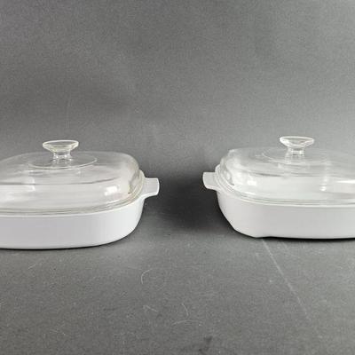 Lot 218 | Corning Ware Browning Dishes w Lids