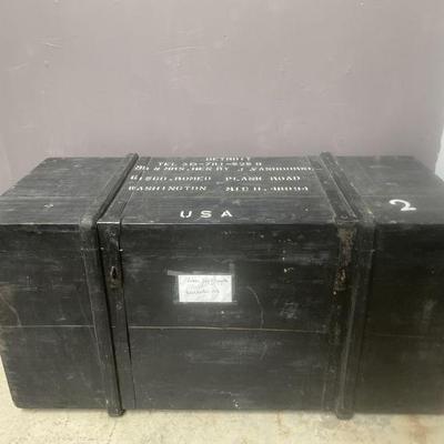 Lot 443a | Antique Military Trunk