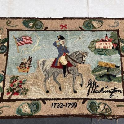 Lot 471 | Hand Hooked Centennial and Dog Rugs