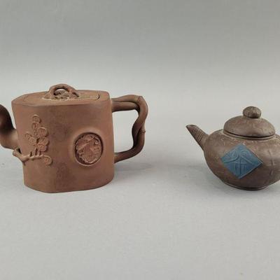 Lot 34 | 2 Purple Clay Yixing Teapots