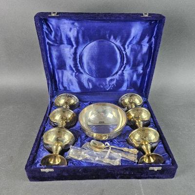 Lot 507 | Silver Plated Goblets, Bowl, and Stirring Spoons