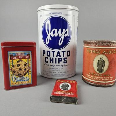 Lot 45 | Vintage Advertising Tins, Jay's, Nestlé & More!