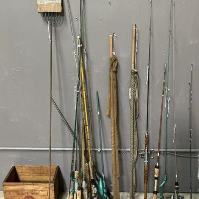 Lot 193 | Vintage Fishing Pole, Spear & Box