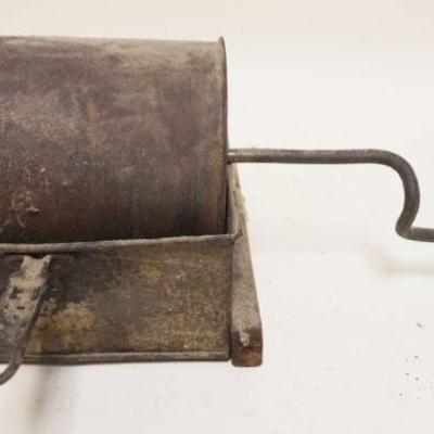 1256	COUNTRY PRIMITIVE TIN CHESTNUT ROASTER, APPROXIMATELY 20 N X 15 IN X8 IN HIGH
