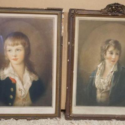 1149	PAIR OF FRAMED ARTIST SIGNED COLORED PORTRAIT ENGRAVINGS, EACH APPROXIMATELY 15 IN X 19 IN OVERALL, LOSS TO FRAMES
