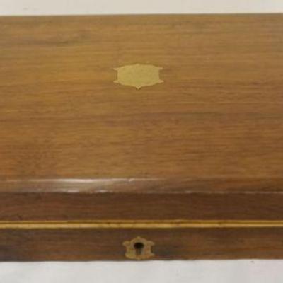 1125	ANTIQUE WALNUT CUTLERY BOX, APPROXIMATELY 10 1/ IN X 13 1/2 IN X 2 1/2 IN H
