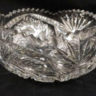 1102	BRILLIANT CUT GLASS BOWL, APPROXIMATELY 8 1/4 IN X 3 1/2 IN H
