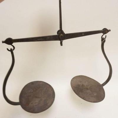 1217	PRIMITIVE WROUGHT IRON SCALE, APPROXIMATELY 22 IN X 12 IN H
