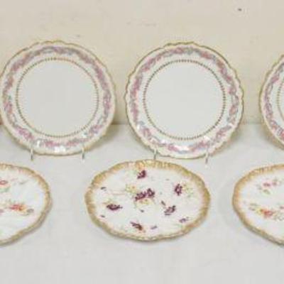 1011	GROUP OF ASSORTED LIMOGES FLORAL DECORATED PLATES, 14 PIECES, LARGEST APPROXIMATELY 10 IN
