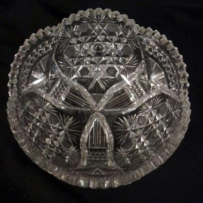 1097	BRILLIANT CUT GLASS BOWL, APPROXIMATELY 9 IN X 4 IN H
