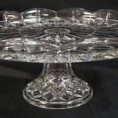1105	CRYSTAL CAKE STAND, APPROXIMATELY 12 1/2 IN X 5 1/2 IN H
