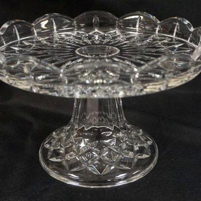 1104	CRYSTAL CAKE STAND, APPROXIMATELY 9 IN X 5 1/2 IN H
