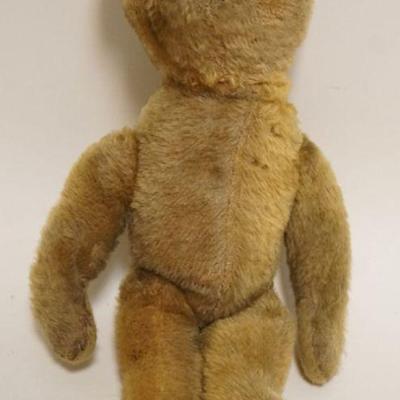1192	ANTIQUE MOHAIR JOINTED TEDDY BEAR WITH GLASS EYES, APPROXIMATELY 14 IN H
