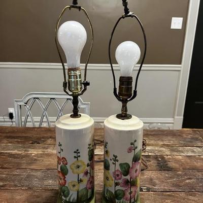 Vintage Hand Painted Lamps