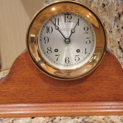 Chelsea Brass ships bell mantle Clock $250