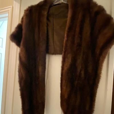 Sable brown mink stole by Neiman Marcus