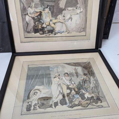 T. Rowlandson Antique Etchings  $150  20x17