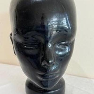 Vintage Art Glass Mannequin Head 

Measuring about 11 inches tall 