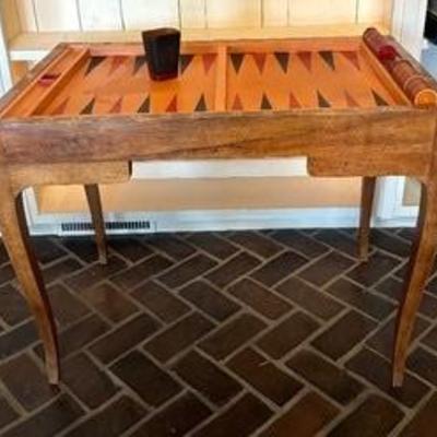 Antique Louis XV Style Backgammon Table 

Measures 35 x 22.5 x 27 inches.