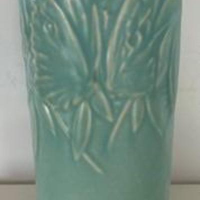 Vintage McCoy Butterfly Line Vase measuring 8 inches tall
