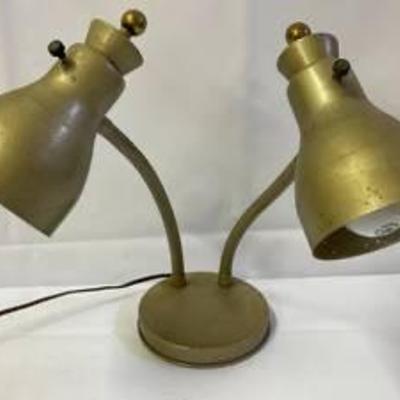 Vintage Metal Dual Flex Arm Table Lamp