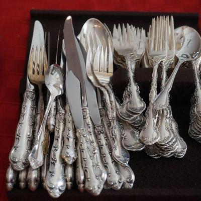Sterling flatware. Good selection of sterling at this sale from hollowware to a Tiffany sterling 10